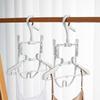 2Pcs Rotatable Folding Hoodie Hanger Plastic Clothes Hangers High-neck Sweater Hanger  Travel