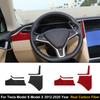 1Set Real Carbon Fiber For Tesla Model S Model X 2012-2020 Car Driver Side Vent Panel Sticker Car Interior Accessories