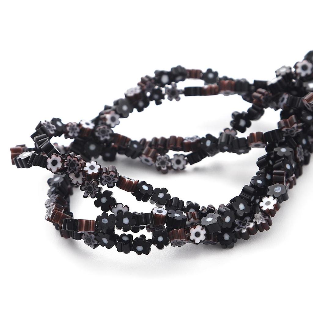 Набор из 45 бусин-цветков из стекла миллефиори для изготовления ожерелий, браслетов и серег своими руками