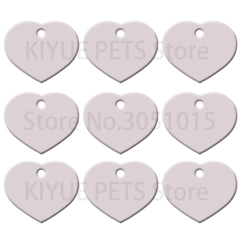 20 шт. Идентификационный жетон для собаки с гравировкой, на заказ, жетоны для питомцев, для собачьих аксессуаров, персонализированная адресная табличка в форме сердца, украшение для ошейника