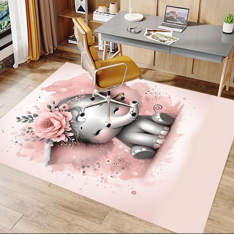 1pc Elephant Carpet Office Rug Outdoor Mat Home Decor Area Carpet Festival Gift Office desk chair carpet