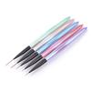 5шт красочная кисть для рисования подводки для ногтей ручка для маникюра полосатая ручка для рисования цветов акриловая тонкая ручка для рисования подводки для ногтей