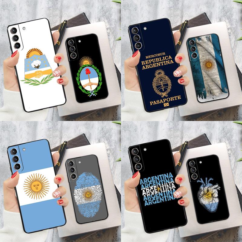 Чехол для телефона с флагом Аргентины для Samsung Galaxy S23 S22 S24 Ultra S20 S21 S24 FE S9 S10 Plus Note 10 20 Ultra