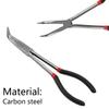 3Pcs Long Nose Pliers Carbon Steel Non-slip Straight Plier 45/25 Degree Bent Nose Pliers for Machinist Engineer HandTool