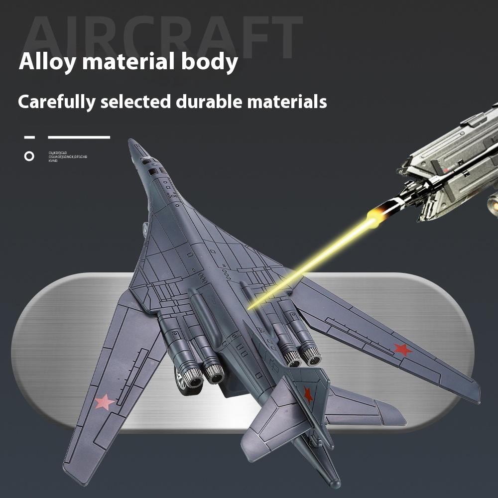 Модель стратегического бомбардировщика-ракетоносца большой дальности Ту-160 в масштабе 1/200 с подставкой для демонстрации, коллекционные украшения, подарок для военного фаната, игрушки на Хэллоуин