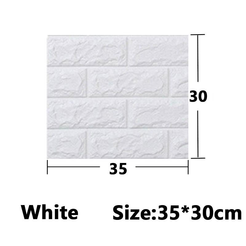 Self-adhesive 3D Wall Stickers of Brick Wall Stickers for Children's Room Warm Bedroom 5PCS 35x30cm/13.7x11.8inch