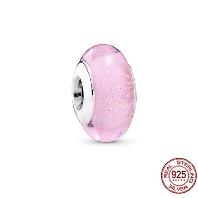 Стерлингового серебра 925 пробы, белый, красный, синий, счастливый четырехлистный клевер, муранское стекло, очаровательные ювелирные изделия, бусины, подходят для милого модного браслета