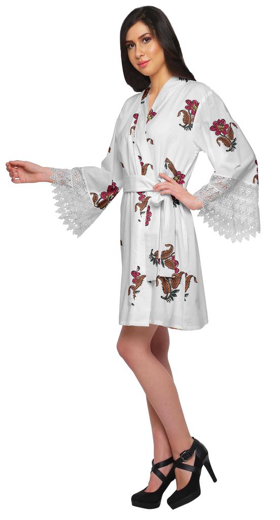 Moomaya Невеста Готовится Рубашка Хлопок Короткие Халаты Для Женщин Банный Халат