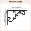Decorative Shelf Bracket Cast Iron Black Rustic Sturdy Metal Corner Brace Right Angle Wall