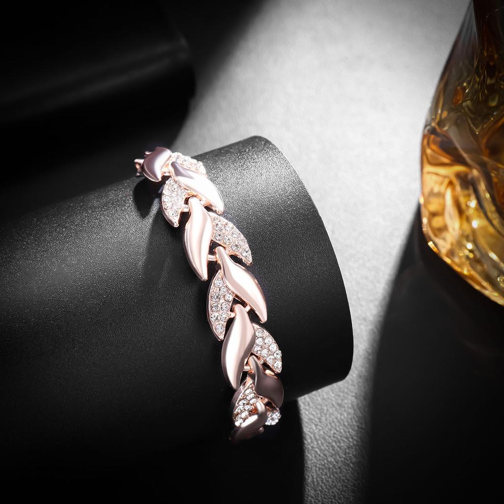 Браслет из листового золота Модные свадебные украшения Женский бриллиантовый браслет Женский браслет