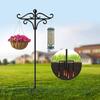 Patio Stand Stable 5 Prong Base Heavy Duty Anti-rust Outdoor Garden Bird Feeder Hook Holder Flower