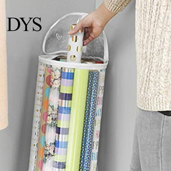 Xmas Gift Wrap Organiser Storage Bag Transparent Large Capacity Waterproof Christmas Wrapping Organizer Paper Container for Home