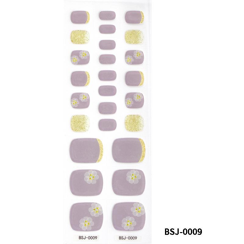 Semi-cured Manicure Stickers, Toenail Stickers, Bronzing Waterproof Toenail Stickers