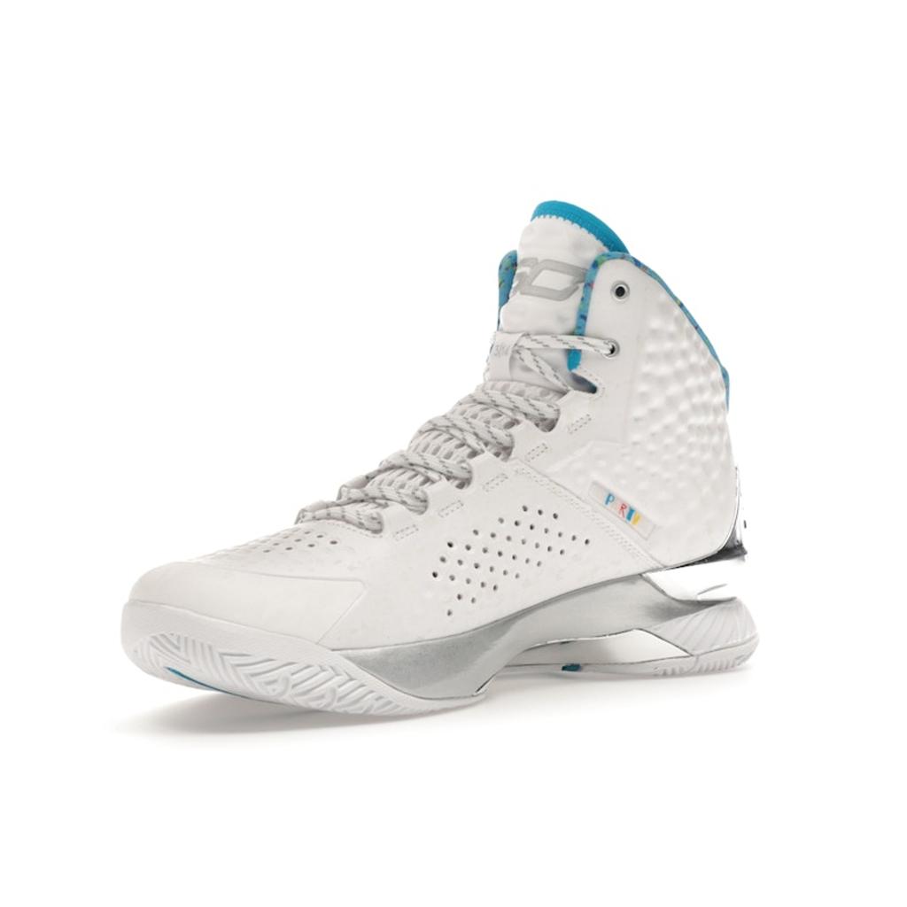 Under Armour Мужские кроссовки Curry 1 Splash Party 2022 Белый Металлик-Серебристый 3026050-100