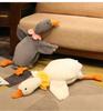1pc 85cm Lovely Lying Goose Plush Toys Cute Animal Duck with Petal Pillow Stuffed Soft Infant Sleeping Appease Dolls for Girls