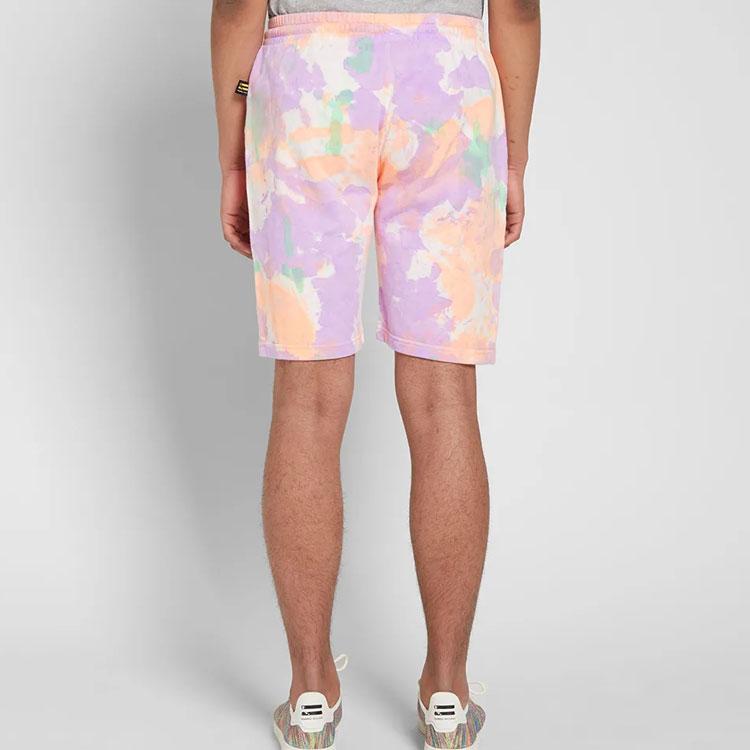 Adidas Оригинальные повседневные шорты с трилистником и градиентом, прямые шорты с высокой талией и шнурком, мужские брюки, разноцветные, CW9417