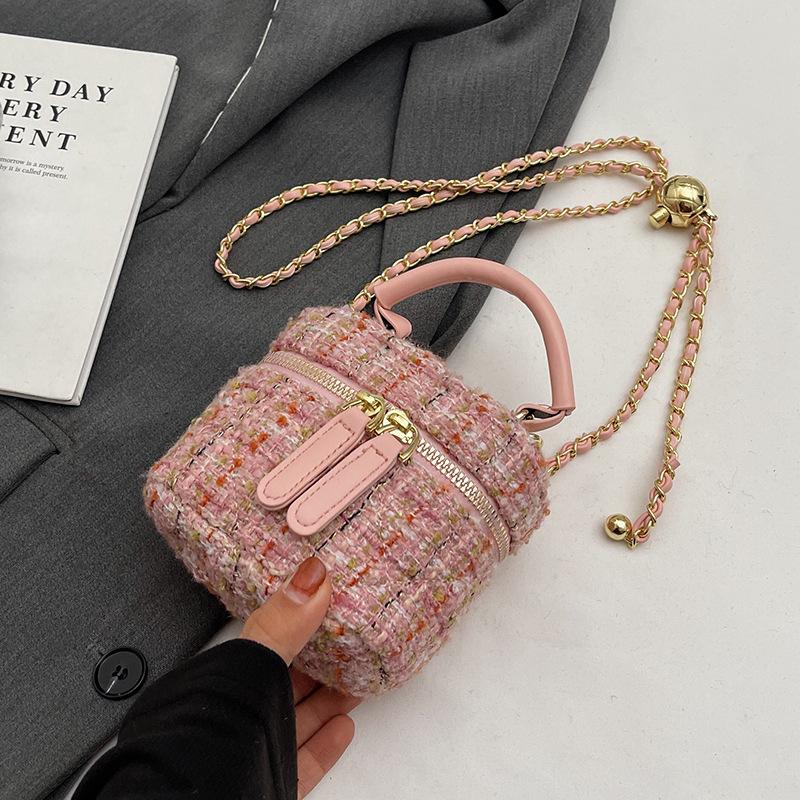 Трендовые новинки, сладкий, легкий аромат, нежное ощущение, портативная коробка, сумка, модная универсальная цепочка, вязаная женская сумка-мессенджер