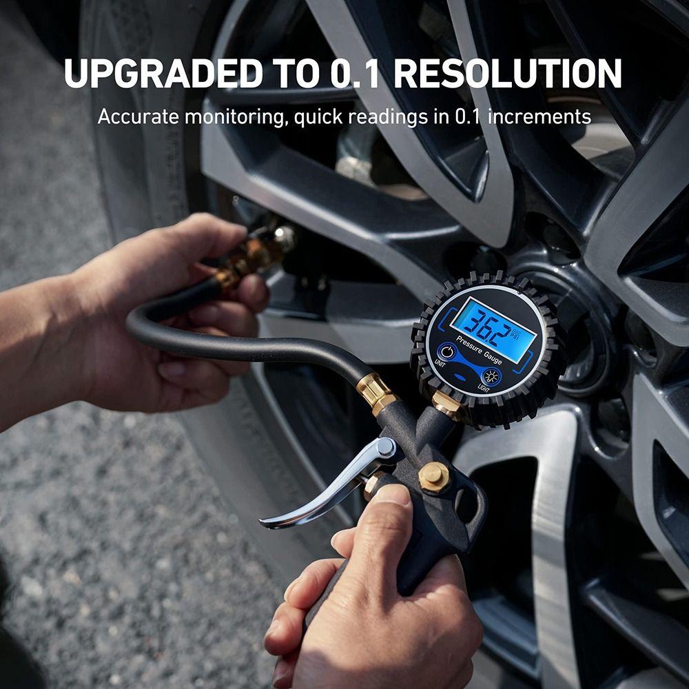 0.1 Разрешение дисплея Цифровой манометр для шин Цифровой тестер шин Мотоцикл
