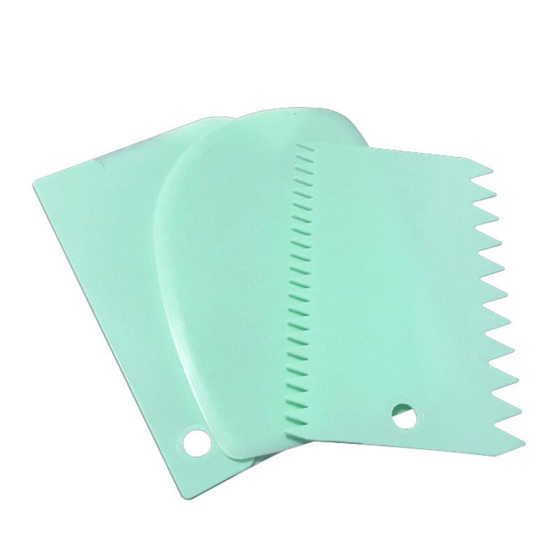 3Pcs/Set Dough Icing Fondant Scraper Plastic Cake Baking Cream Modelling Tool