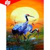 5D Diamond Painting Full Display Animal Crane Diamond Embroidery Full Round Cross Stitch