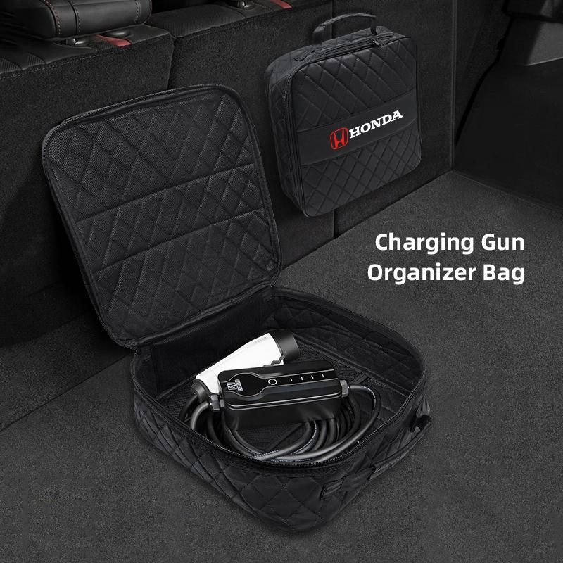 rlbn5 Car Storage Bag Leather Organizer For Honda Jazz Prelude Insight Odyssey Vezel CRZ 5th City CRX Pilot B-series D-series H-series