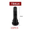 TR413 TR414 Защелкивающиеся стержни клапана шины Короткие черные резиновые шины для автомобильных велосипедных колес Алюминиевый сердечник клапана