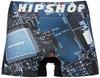 [Hip Shop] ELECTRONICS Underwear, Men's Polyester Boxer Briefs with Circuit Board Design, Size LL