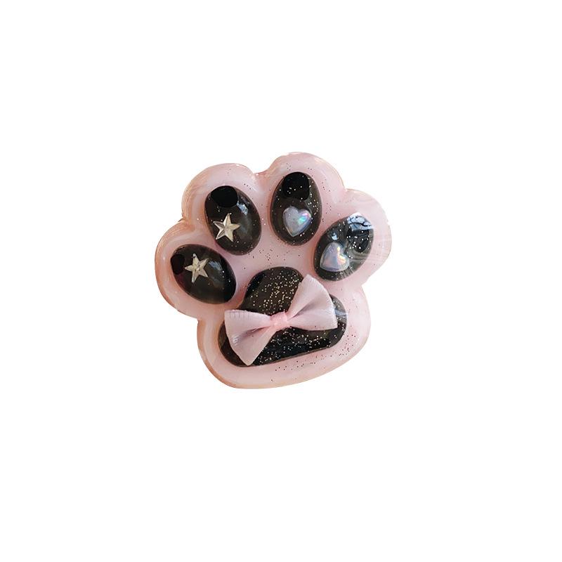 Розовая и черная кошачья лапка, игрушка-антистресс для сжимания - Мягкая, похожая на грязь, декомпрессионная вещь в слепом пакете