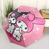 Kuromi, My Melody Automatic Opening and Closing Parasol Compact Travel Umbrella with 8 Ribs for Women and Men Ideal Birthday/Christmas Gift,