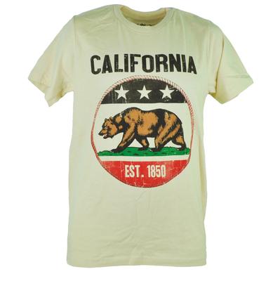 Футболка FIFTH SUN Cali с потертостями Республика Калифорния Взрослая XL Бежевая Новая