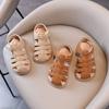 Летняя уличная пляжная обувь для детей 1-6 лет, сандалии для девочек в стиле принцессы, винтажные замшевые сандалии для детей, мальчиков, новинка, обувь I01121