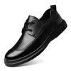 Модные кожаные мокасины на мягкой подошве для мужчин, модные повседневные черные мужские туфли на весну и осень, однотонные новые дизайнерские мужские туфли