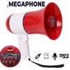 50W Handheld Bullhorn Portable Loudhailer Microphone New Megaphone Speaker