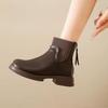 British Style Platform Socks Boots Rear Zipper Martin Boots Women's Autumn and Winter 2024 New Foreign Style Chelsea Short Boots