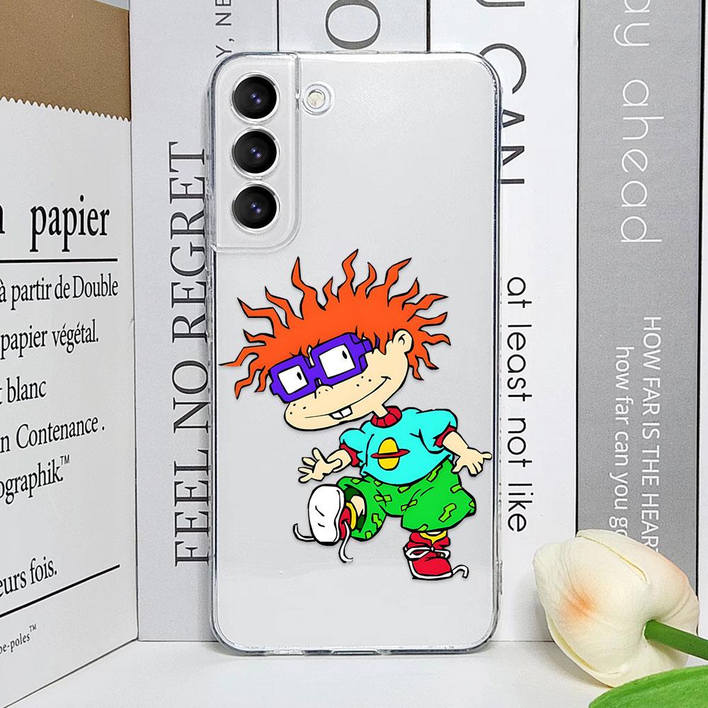 Мультяшный Забавный R-Rugrats Чехол для Телефона для Samsung Galaxy S25 S24 S23 Ultra S22 Plus S21 S23 FE Прозрачные Мягкие Чехлы Fundas Coque