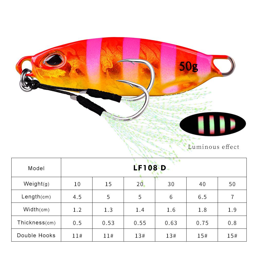 Brand 10-Color Sinking Hard Bait - Long-Casting Lead Fish Lure for Slow Jigging Fishing.