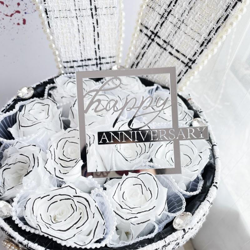 Украшения для торта на день рождения из розового золота, высококачественные акриловые украшения для торта на день рождения ребенка, украшения для торта на день рождения ADM