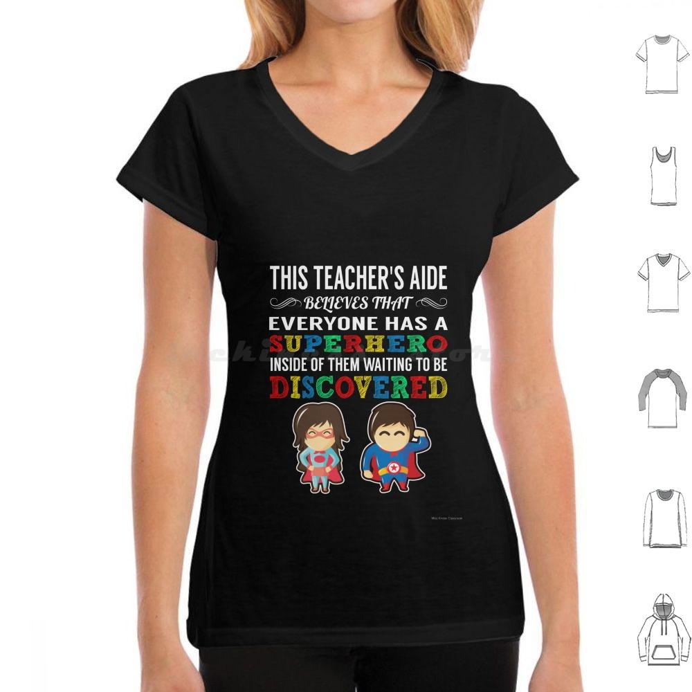 Teachers Aide Superhero T Shirt 6xl Cotton Cool Tee Teachers Aide Uniqueness Welcome Back To School Teacher Mom Teacher Dad