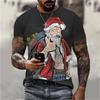 Funny Santa Claus Christmas T-Shirts 3d Print  Tops Tees Mens Shirts Summer Holiday Casual T-Shirts