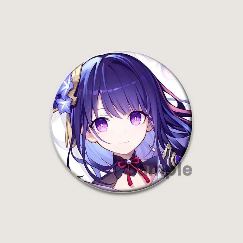32/44/58mm Super Popular Game Anime Genshin Impact Badge Cartoon Style Brooches On Backpack Clothes Handmade Round Pins for Jewelry
