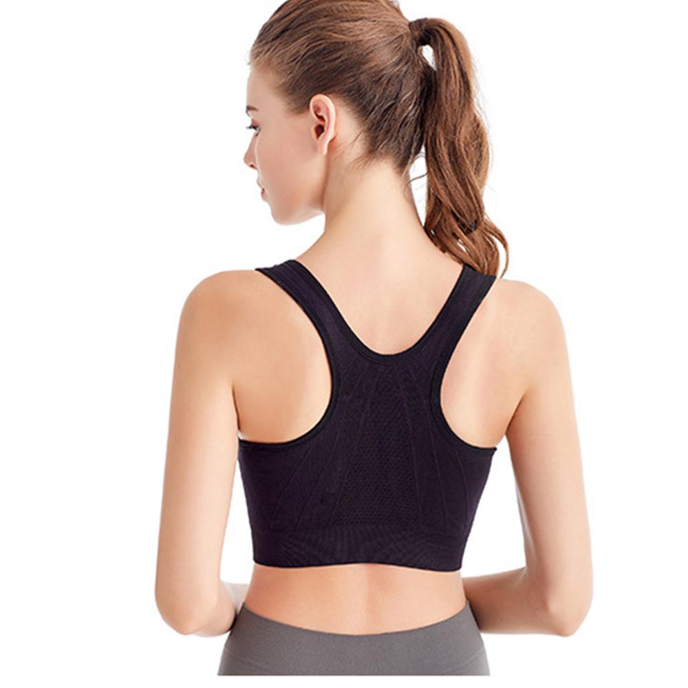 Спортивный бюстгальтер на молнии спереди, профессиональный противоударный дышащий жилет для бега без стального кольца, спортивное нижнее белье для йоги, женское