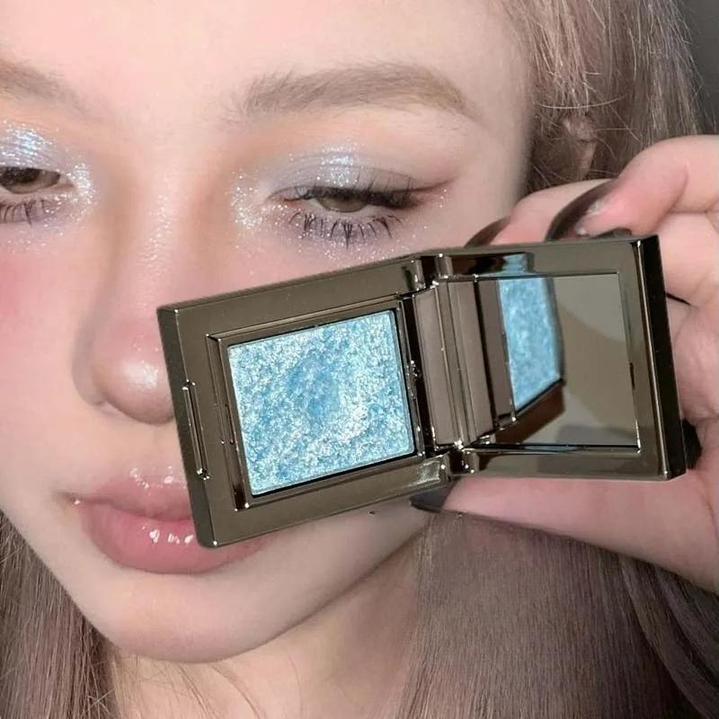 Легкие роскошные тени монохромные тени для век перламутровые блестки битый бриллиант для осветления пюре