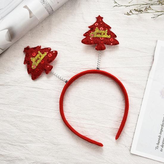 Обруч для волос Декор с рогами Эластичный головной убор Декор с рогами Санта-Клауса Обруч для волос Аксессуары для волос