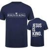 Футболка с принтом Jesus Is King Футболки для мужчин Модная повседневная футболка с коротким рукавом на лето Повседневные футболки Футболки христианской веры