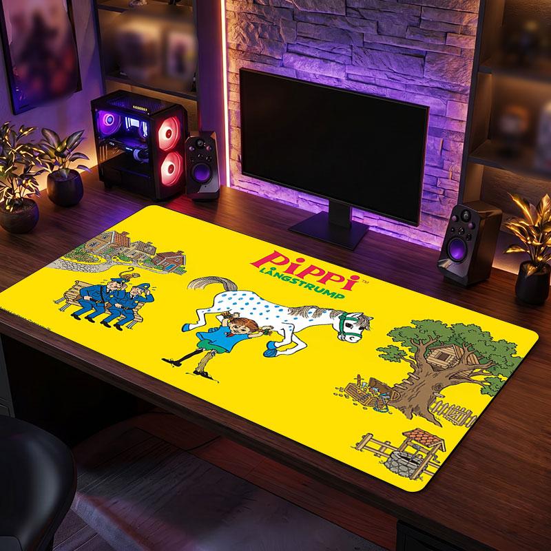 Big Mouse PadPippi Longstocking Extended Soft Desk Mat Gaming Office Computer Table Decor Mat