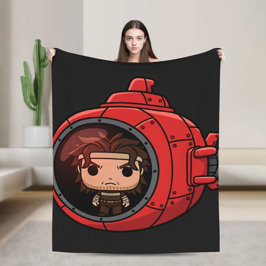 Horror Game Iron Lung Blanket Quality Soft Throw Blanket Spring Child Living Room Print Bedspread