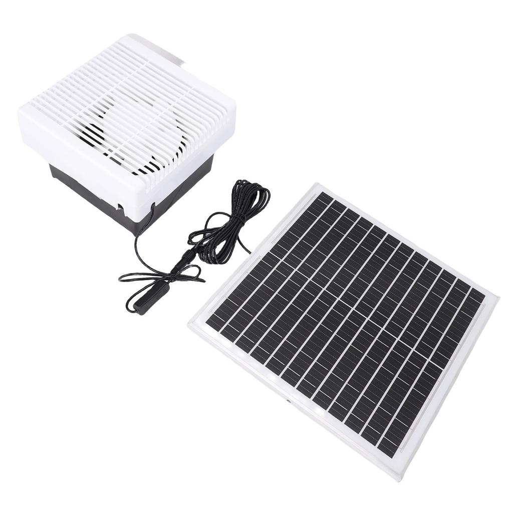 Solar Panel Ventilation Fan Kit 20W Solar Panel 6in Exhaust Fan Kit for Kitchen Bathroom Greenhouses Sheds Pet Houses