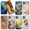 Art Painting The-Birth-Of-Venus Case For Apple iPhone 12 13 Mini 11 Pro Max XR X XS MAX 8 7 6S 6 Plus SE 5S 5 2020 Black Cover