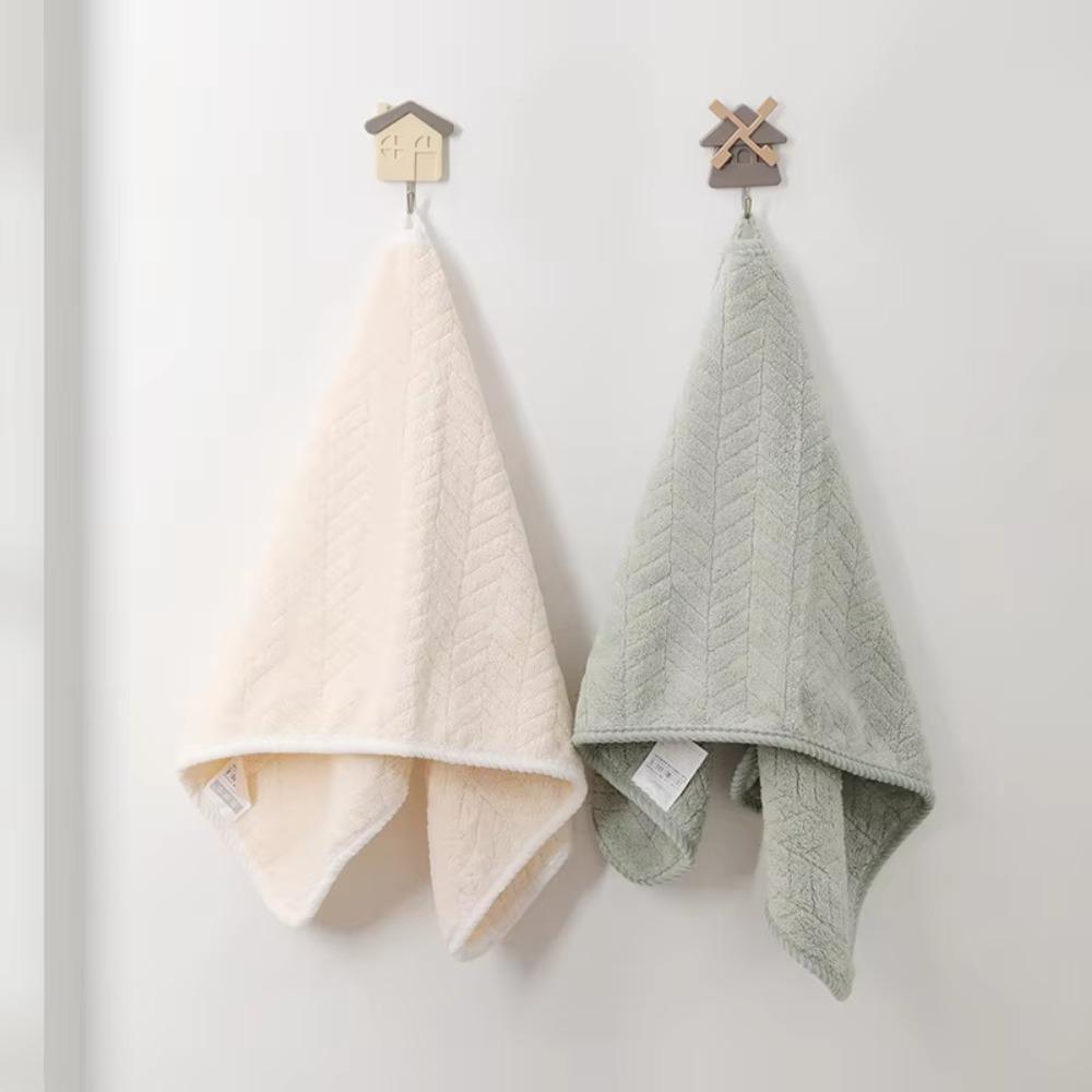 Полотенце из кораллового флиса однотонное полотенце для рук для ванной, кухни и ежедневного домашнего использования