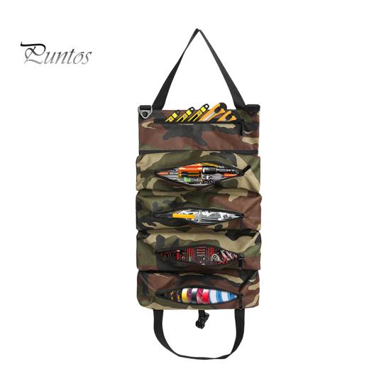Портативная сумка для хранения инструментов, большая, с 5 отделениями, застежка-молния, водонепроницаемая, прочная, набор инструментов для ремонта, сумка-рулон на молнии